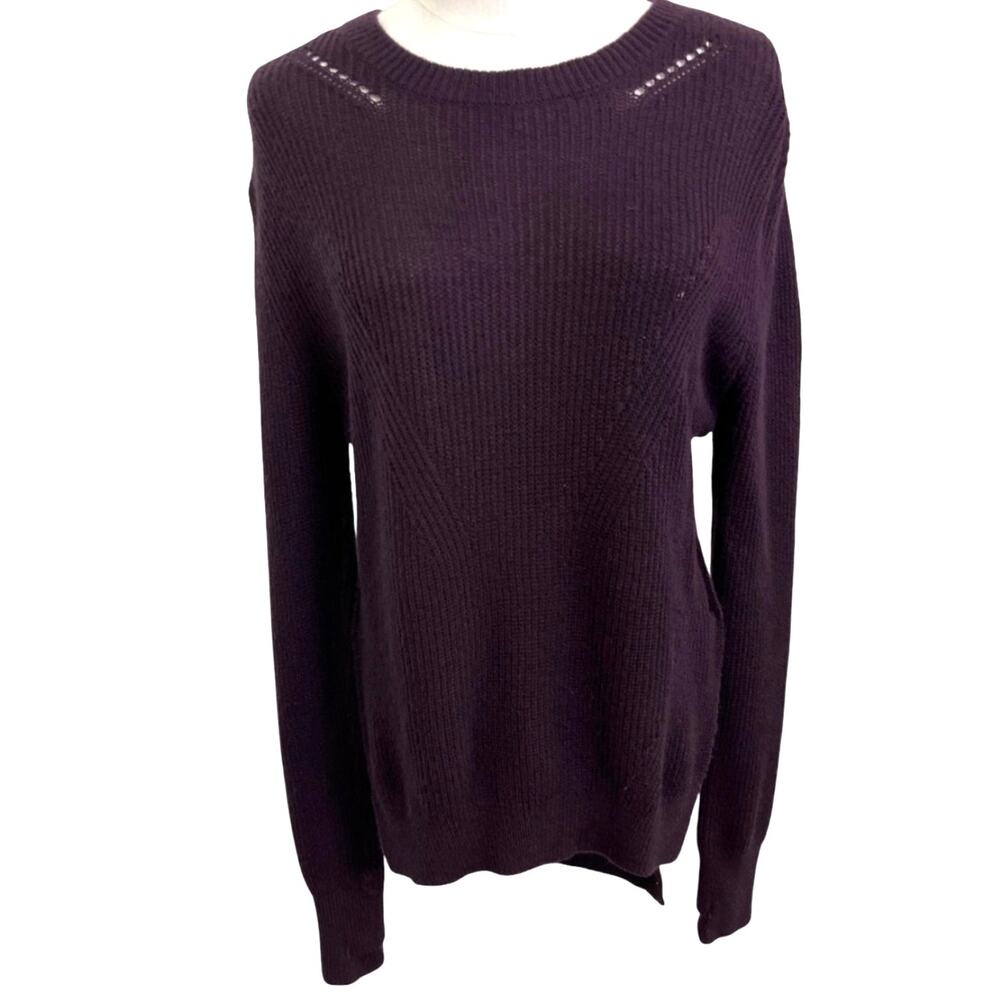 Lululemon Merino Wool Sweater Purple Women's Size 8 Knit Pullover Athleisure